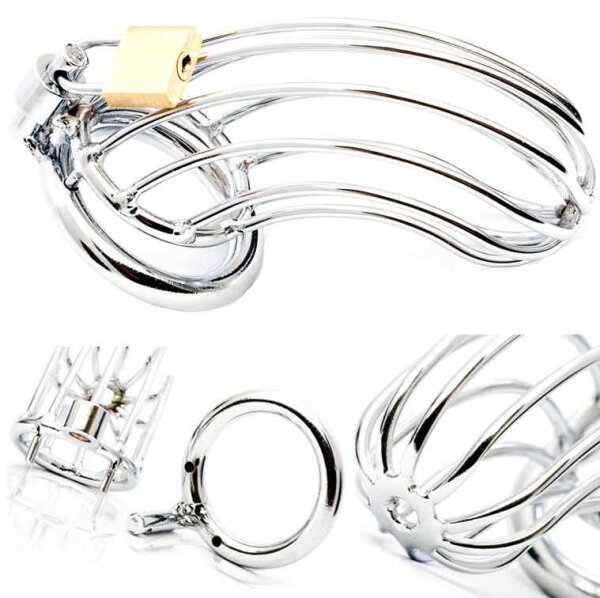 Male Chastity Device - Bird Cage - Stainless Steel