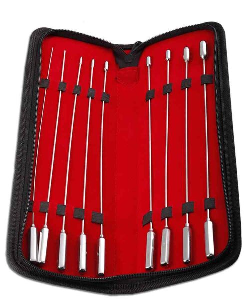 8 Pieces Stainless Steel Rosebud Urethral Sounding Set