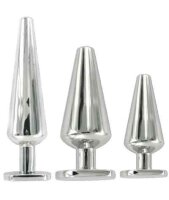 Stainless Steel Butt Plug - Small 63 mm. long x 38 mm.