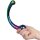 The Rainbow Curvy Stainless Steel Double Ended G-Spot Dildo - 20,3 cm