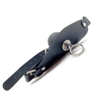 Leather Super Ball Gag with Eyelet