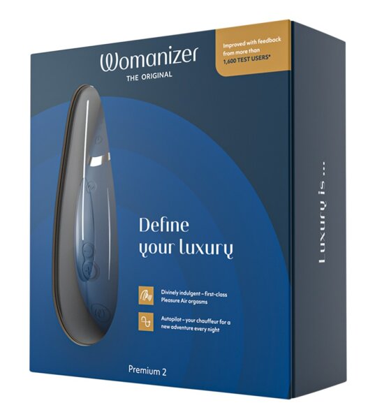 Womanizer Premium 2 pressure wave stimulator blue