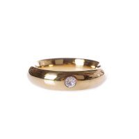 Gold Donut Cockring with Jewel 40 mm