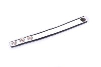 Rainbow Leather Cock Strap Black & White