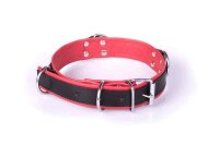 Deluxe Bondage Collar Black & Red