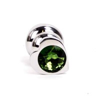Heartshaped Jewelled Ribbed Buttplug