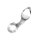 Kiotos - Glass Dildo Clear Butt Plug & O-ring 4 cm