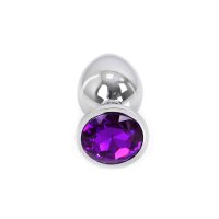 Buttplug Aluminium Purple Large 4 cm