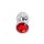 Buttplug Aluminium Red Large 4,0 cm