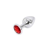 Buttplug Aluminium Red Medium 3,5 cm