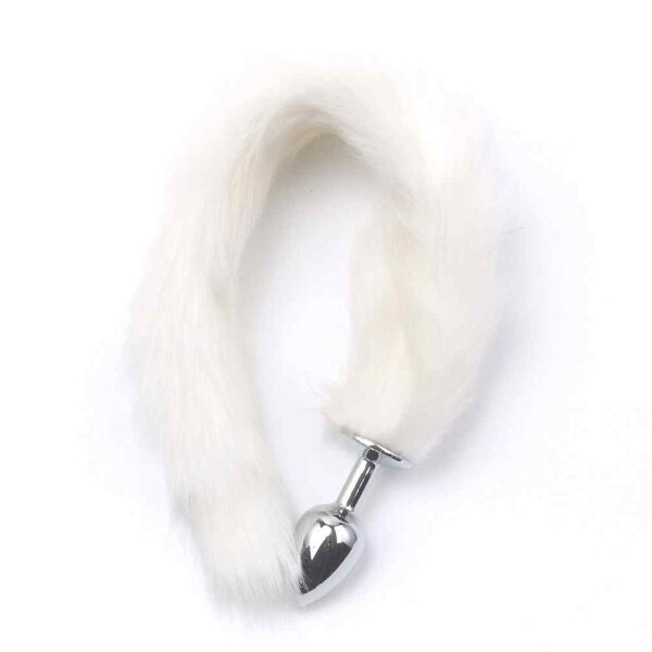 Fox Tail Plug White Short