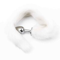 Fox Tail Plug White Short