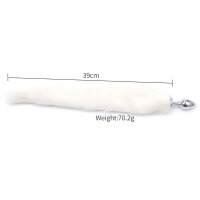 Fox Tail Plug White Short