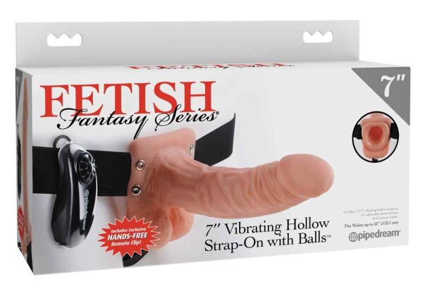 Fetish Fantasy 7" Vibrating Hollow Strap-on