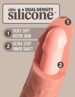 King Cock Elite Dual Density Silicone Cock Light 23cm