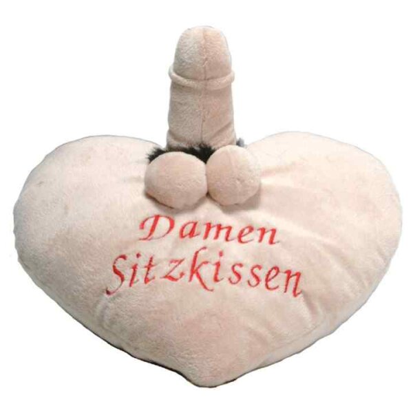Pl&uuml;sch "Damen-Sitzkissen" mit Penis