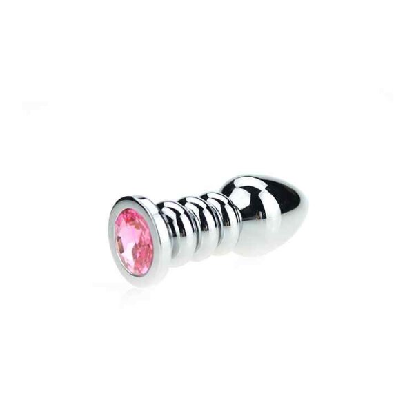 Kiotos - Ribbed Buttplug Pink 3,5 cm