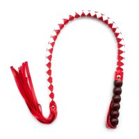 Mahogany Short Whip Red & White