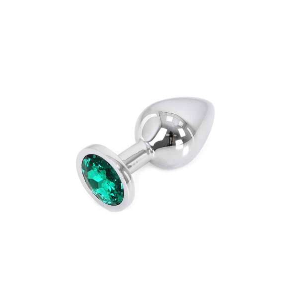 Buttplug Aluminium Green Medium 3,4 cm