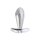 Kiotos - Steel Handle Buttplug Penis with Clear Gem 3 cm