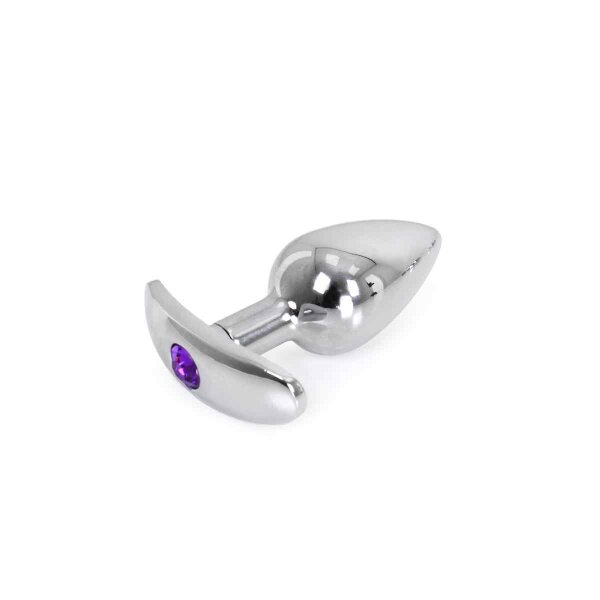 Kiotos - Aluminium Handle Buttplug Purple Gem 2,8 cm