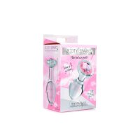 Pink Gem Glass Anal Plug Medium
