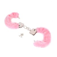 Budget Thin-Metal Pink Plush Handcuffs