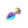 Kiotos - Rainbow Buttplug with Gem M 3,3 cm