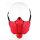 Neoprene Puppy Dog Red Mouth Mask