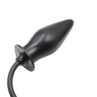 Inflated Anal Spade Plug Black