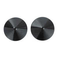 Metal Round Nipple Covers Black