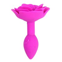 Kiotos - Pink Rose Silicone Anal Plug 3 cm