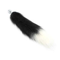 Kiotos - Steel Buttplug S Fox Tail Black 2,5 cm