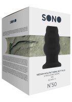 No.50 Medium Hollow Tunnel Butt Plug Black 4,2 - 5,7 cm