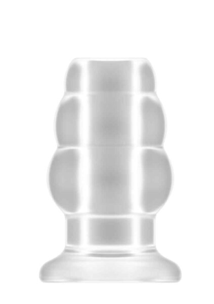 No.50 Medium Hollow Tunnel Butt Plug 4 Inch Translucent