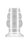 No.50 Medium Hollow Tunnel Butt Plug 4 Inch Translucent