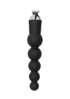 Black Whip with Curved Silicone Dildo Black