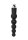 Black Whip with Curved Silicone Dildo Black
