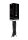 Black Whip with Curved Silicone Dildo Black