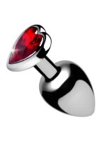 Booty Sparks Red Heart Gem Anal Plug Medium Red 3,3 cm