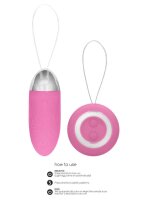 Luca Rechargeable Remote Control Vibrating Egg Pink