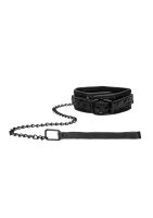 Luxury Collar with Leash Black