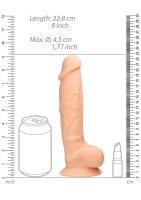 Silicone Dildo With Balls Flesh 23 cm