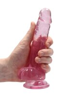 7" / 18 cm Realistic Dildo With Balls - Pink