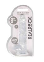 8" / 20 cm Realistic Dildo With Balls - Transparent