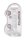 8" / 20 cm Realistic Dildo With Balls - Transparent