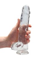 9" / 23 cm Realistic Dildo With Balls - Transparent