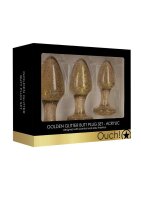 Acrylic Goldchip Butt Plug Set - Gold