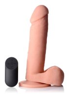 8 Inch Vibrating Remote Control Silicone Dildo with Balls...