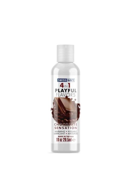 Swiss Navy Playful 4 in 1 Lubricant with Chocolate Sensation Flavor 30ml